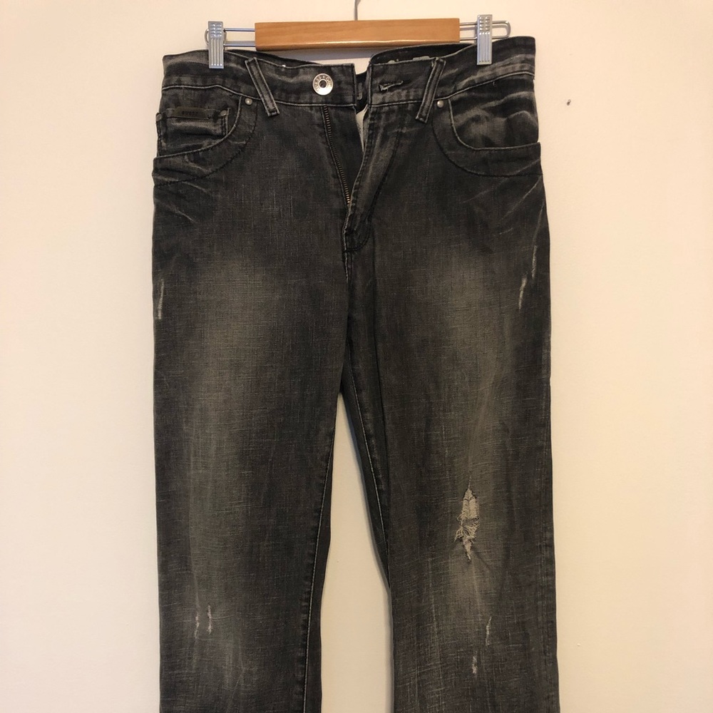 Men’s Guess Jeans - Black, distressed - 34 x 34